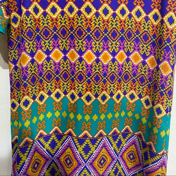 Everly Anthropologie Multi-Color Patterned Dress - Picture 9 of 12